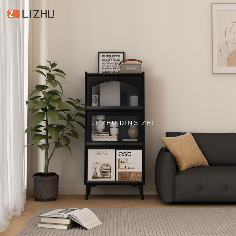 北欧书柜客厅置物柜中古杂志柜收纳柜一体立柜展示柜电视沙发边柜,住宅家具,单个书柜,淘宝优惠券,粉丝福利购,淘宝优惠卷