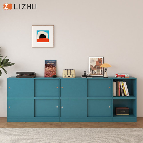 中古包豪斯复古书柜推拉门收纳柜餐边柜阳台推拉门储物置物柜定制