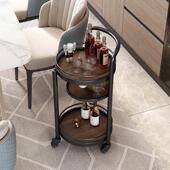 轻奢茶水车酒店酒水车小推车服务餐车大理石蛋糕车饮料置物架移动