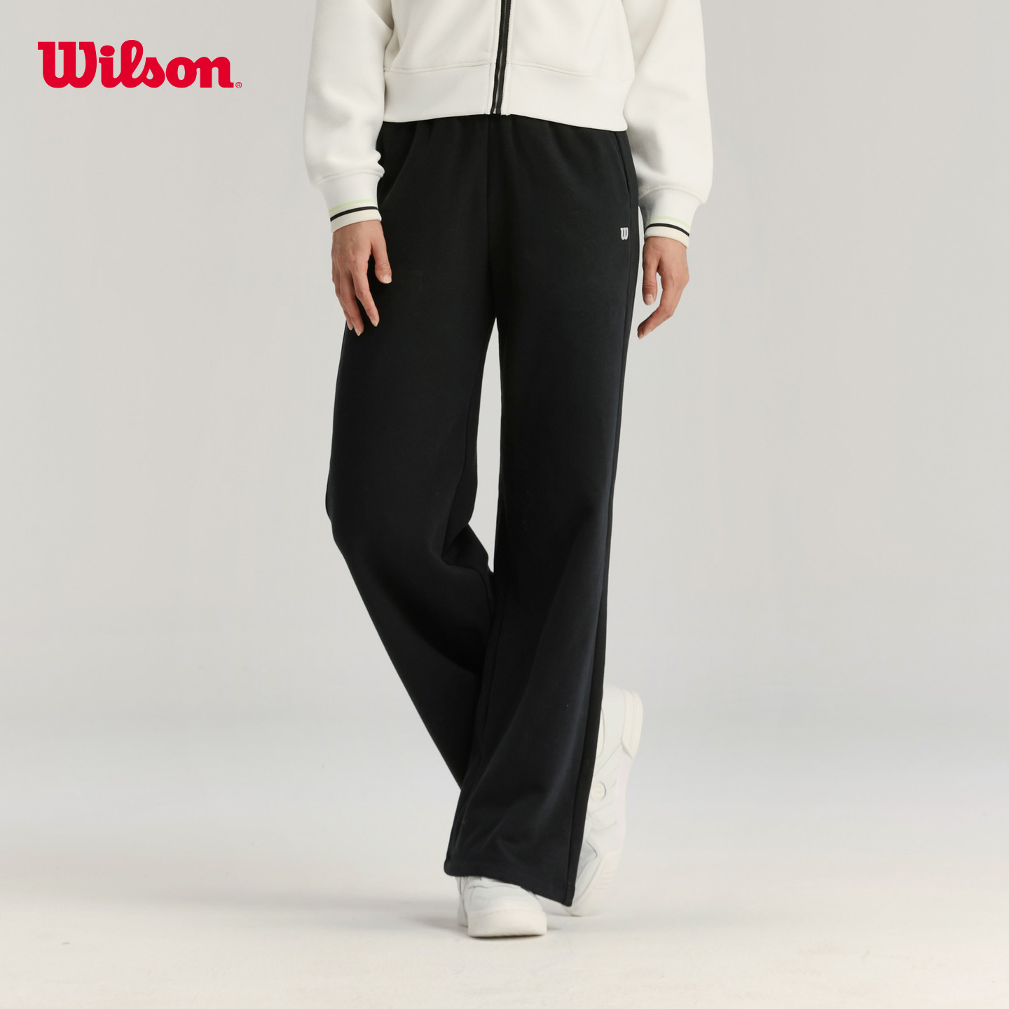 Wilson威尔胜官方春季女士Pants保暖亲肤阔腿网球运动针织长裤,运动服/休闲服装,运动长裤,淘宝优惠券,粉丝福利购,淘宝优惠卷