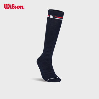Wilson威尔胜官方24新款女子条纹时尚及膝袜长袜网球运动袜