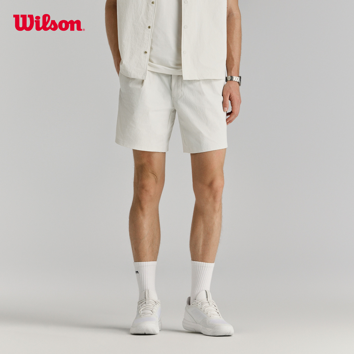 Wilson威尔胜26夏季新款WSP系列男士TIEBREAKER透气网球梭织短裤