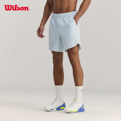 Wilson男士侧边开叉网球梭织短裤