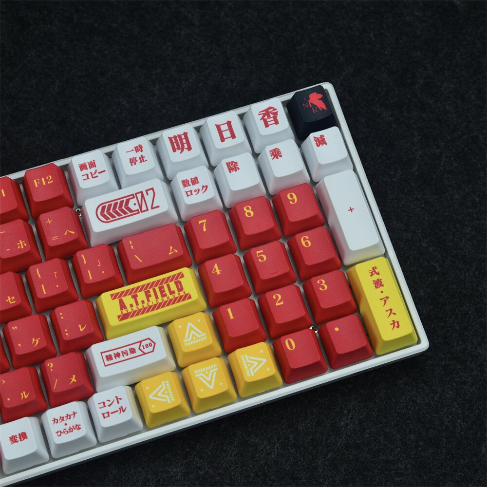 EVA 기계 NO. 2 아스카 키캡 애니메이션 PBT OEM 고도로 승화된 기계식 키보드