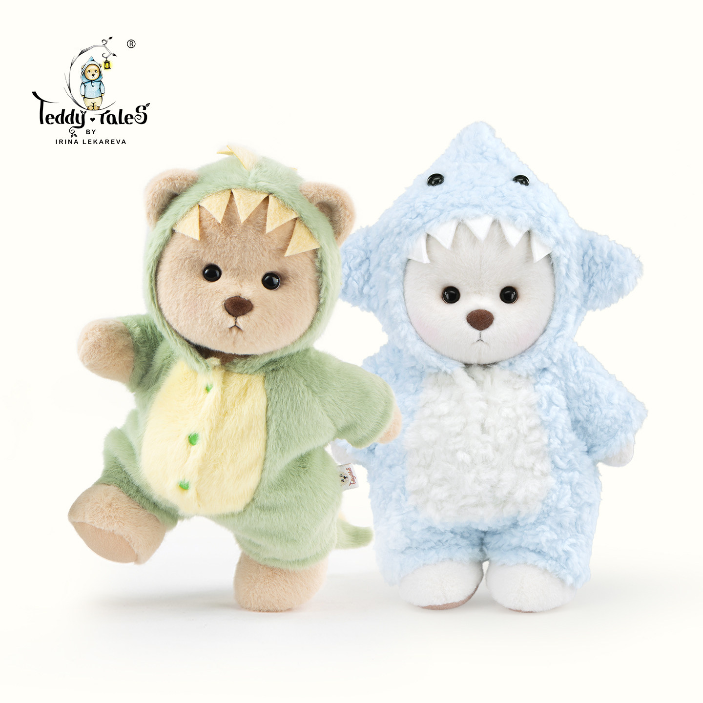 TeddyTales莉娜熊恐龙趣味毛绒小熊玩偶独角兽鲨鱼情侣生日礼物