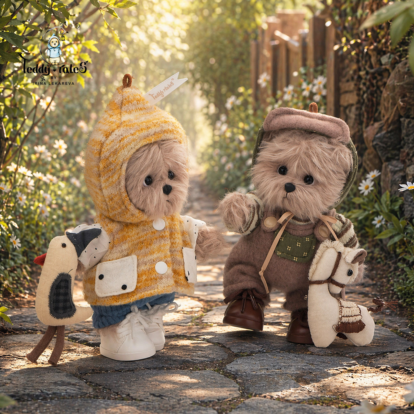 TeddyTales莉娜熊马海毛小熊可爱玩偶包挂件手作收藏款高级感礼物