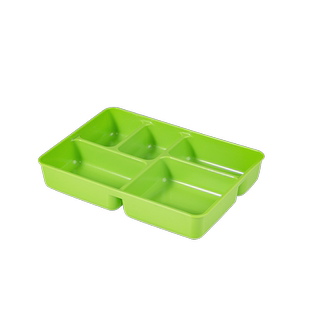 分格餐盒学生食堂快餐盘可微波炉加热带饭盒长方形带盖便当盒塑料