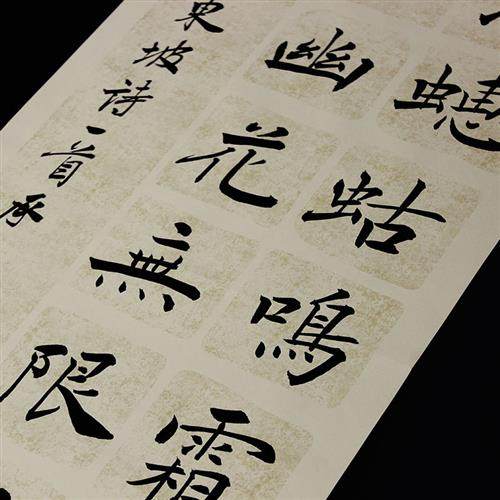 蜡染仿古四尺半生半熟宣纸书法专用纸毛笔练习作品纸20格28带格子