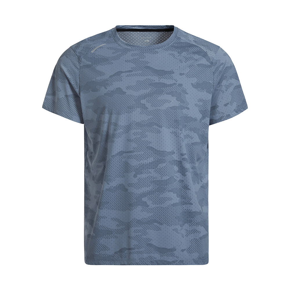 GYMANT肌肉蚂蚁春季新款运动健身高弹透气浅灰蓝色男圆领短袖T恤