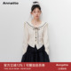 衬衫 ANNATTO 打底衫 原创设计气质米白色海军领不规则长袖 女 夏秋季