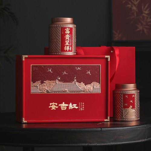 宋品明前特级安吉红茶礼盒富贵呈祥伴手礼送长辈送老师中秋礼品茶