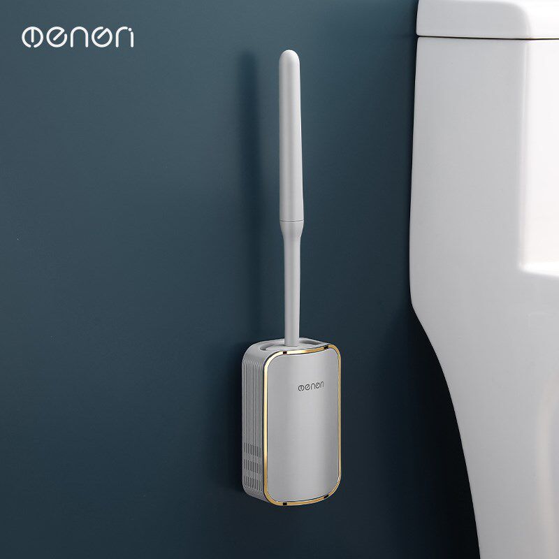 日本进口MUJI&Epsilon;马桶刷去死角洗厕所刷子壁挂长柄软毛刷挂墙式家用