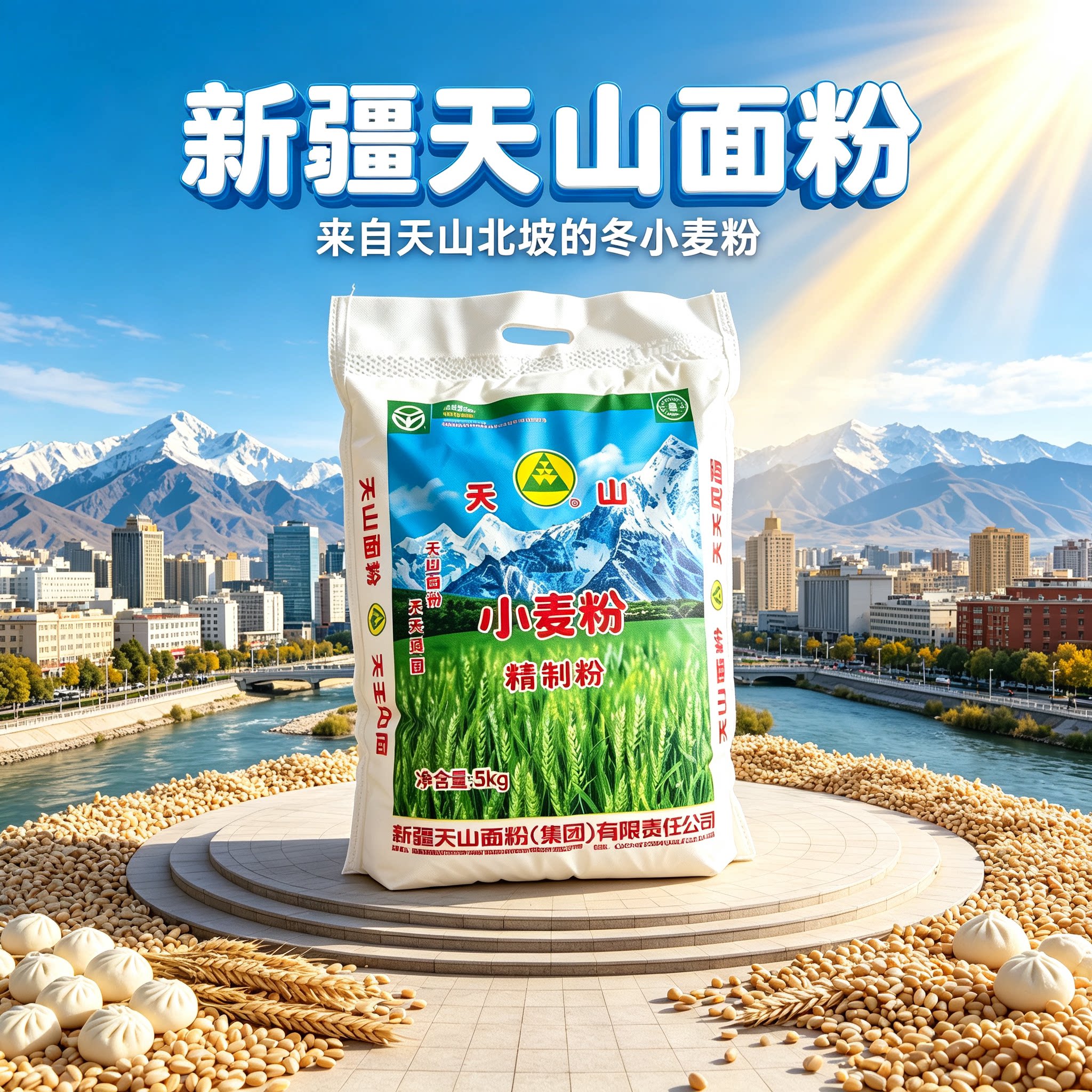 新疆天山牌精致粉厂家直供包邮