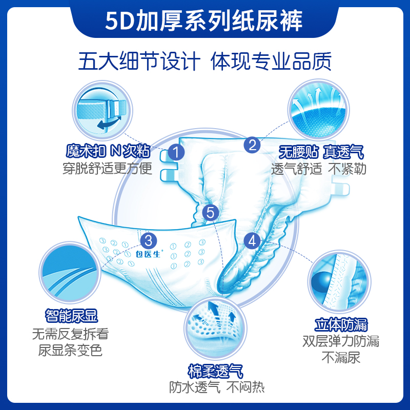 夜用加厚成人纸尿裤尿不湿老人用成人尿垫男女护理垫L30片