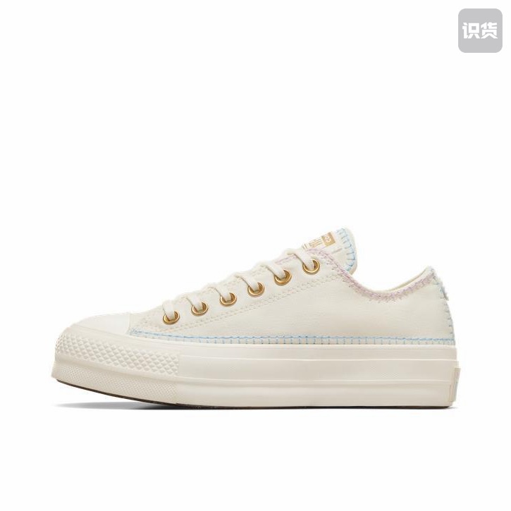 Converse All Star Lift 舒适 低帮 帆布鞋 女款 白色A08732C黄