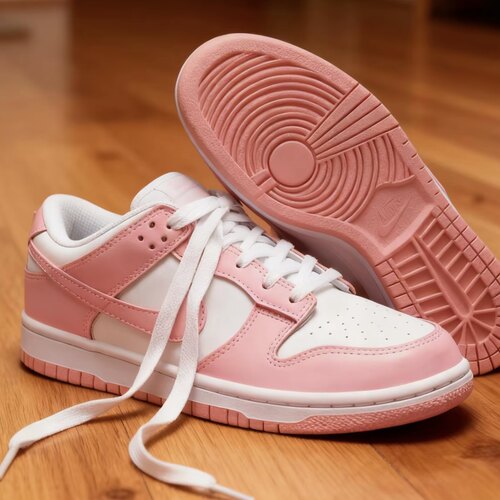 Nike 皮革 Low Junior 时尚舒适 耐磨 低帮板鞋 粉白FB9109-125黄