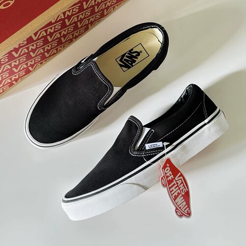 Vans/范斯 Classic Slip-on 防滑 棋盘格一脚蹬帆布鞋VN000EYEBLK