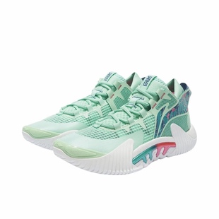 LiNing李宁 反伍2 Low 实战低帮 篮球鞋 男款 绿色ABFT029-3黄