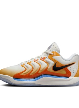 耐克Nike KD 1717代白橙低帮实战篮球鞋FJ9488-700吴