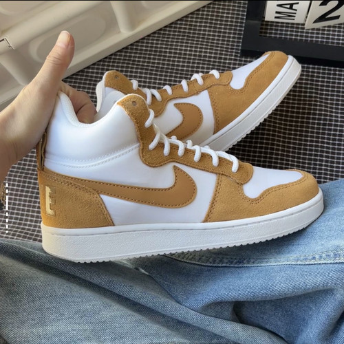 Nike Court Borough Mid休闲鞋低帮板鞋男女同款白色hv1802-121黄