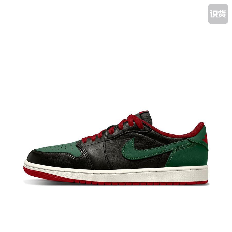 Jordan Air Jordan 1 低帮 复古篮球鞋 女款 黑绿CZ0775-036黄