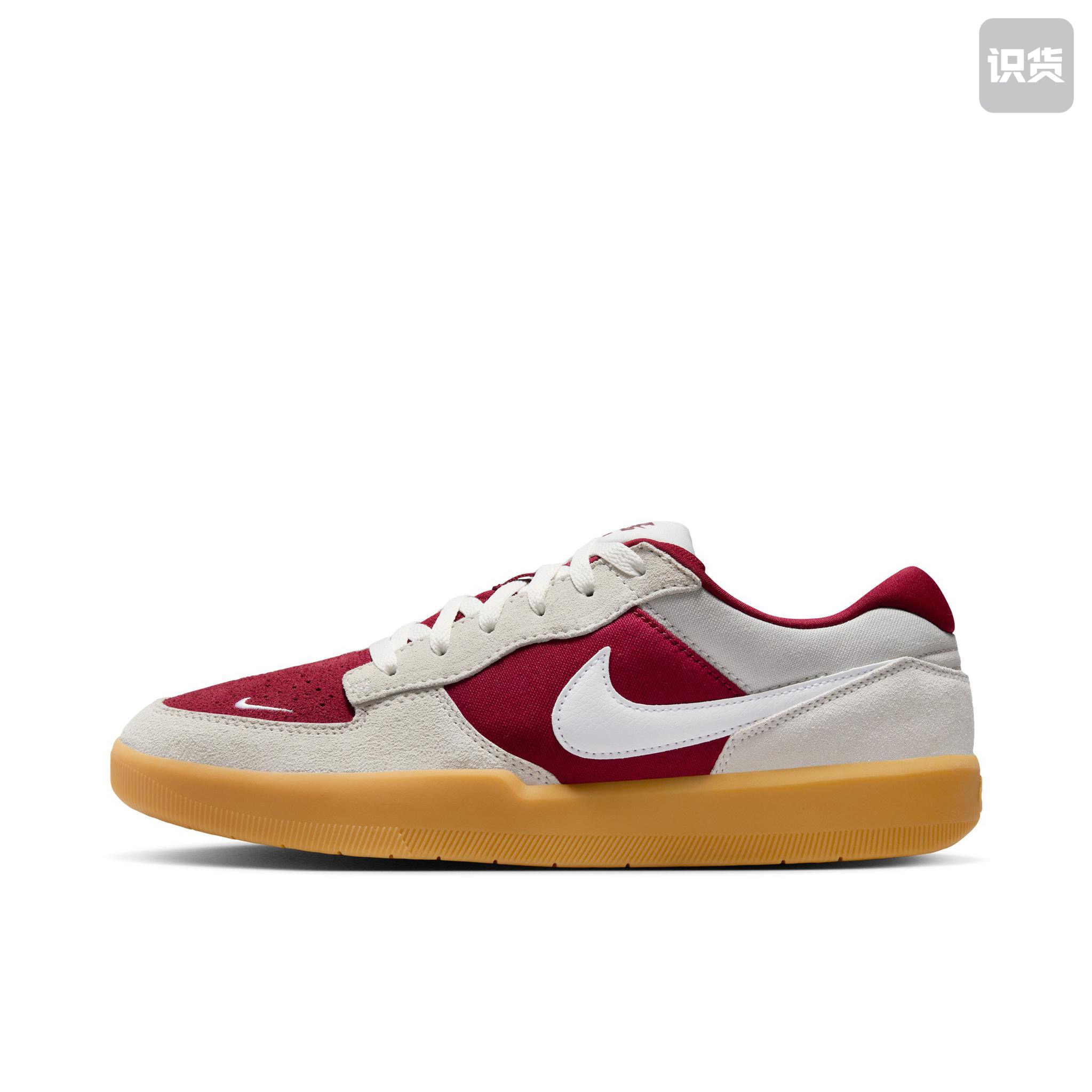 Nike SB Force 58 低帮 板鞋 男女同款 灰红 DV5477-601黄