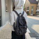 Unique blue原创波点多口袋书包女休闲学院风背包高中学生双肩包