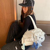 Unique blue甜酷轻便尼龙爱心星星单肩包休闲简约通勤女