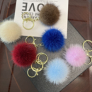 真水貂毛毛球挂件可爱水貂毛汽车钥匙扣包包挂件手机挂饰毛绒配饰