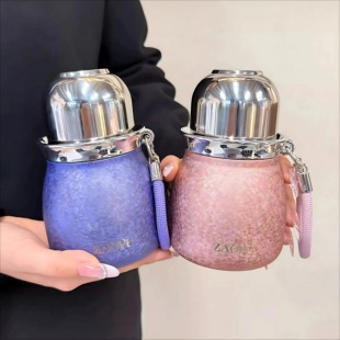 高档轻奢覆钛保温杯女士高颜值茶水分离泡茶钛杯小巧便携咖啡杯子