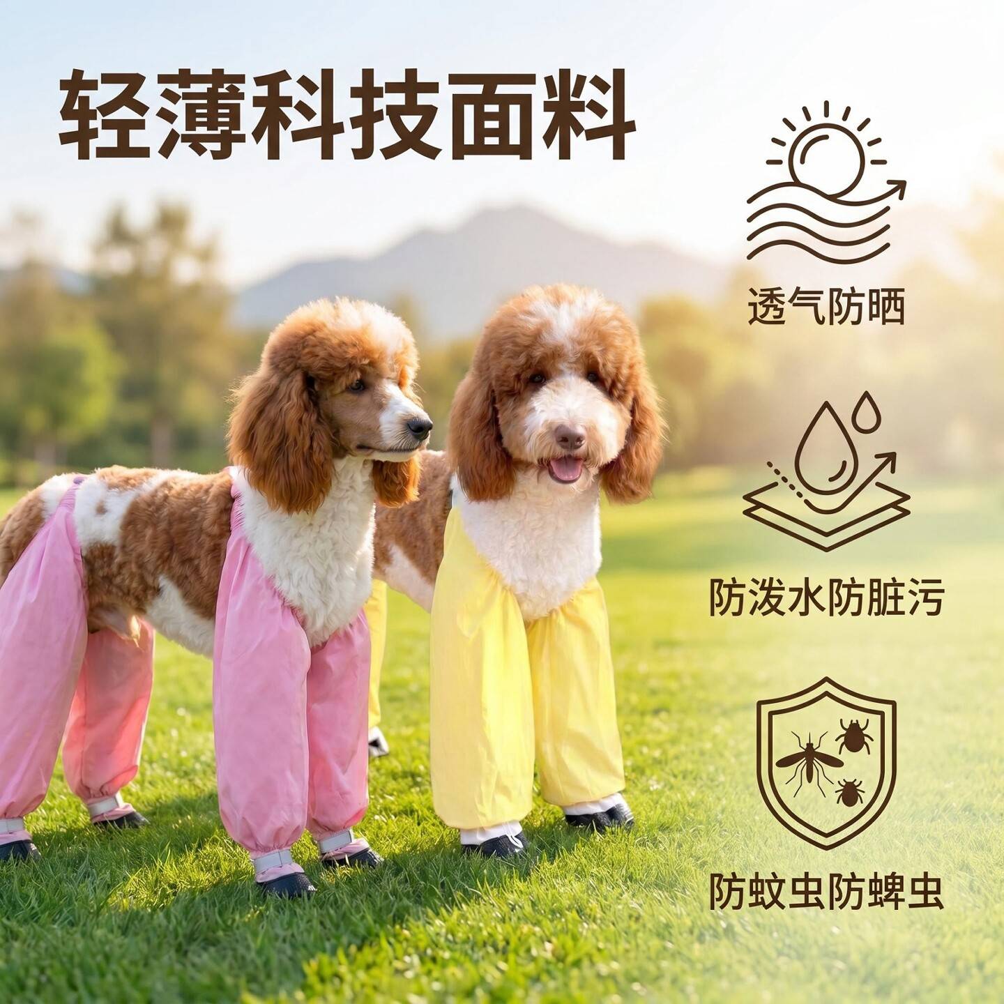 狗狗腿套背带小型大型巨贵泰迪雪纳瑞防尘防水防尿透气防脏裤四脚