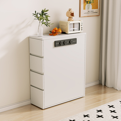 窄款岛台柜岩板餐边柜定制实木