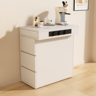 岛台柜单独窄款实木餐边柜餐厅定制小户型靠墙储物柜双面茶水柜