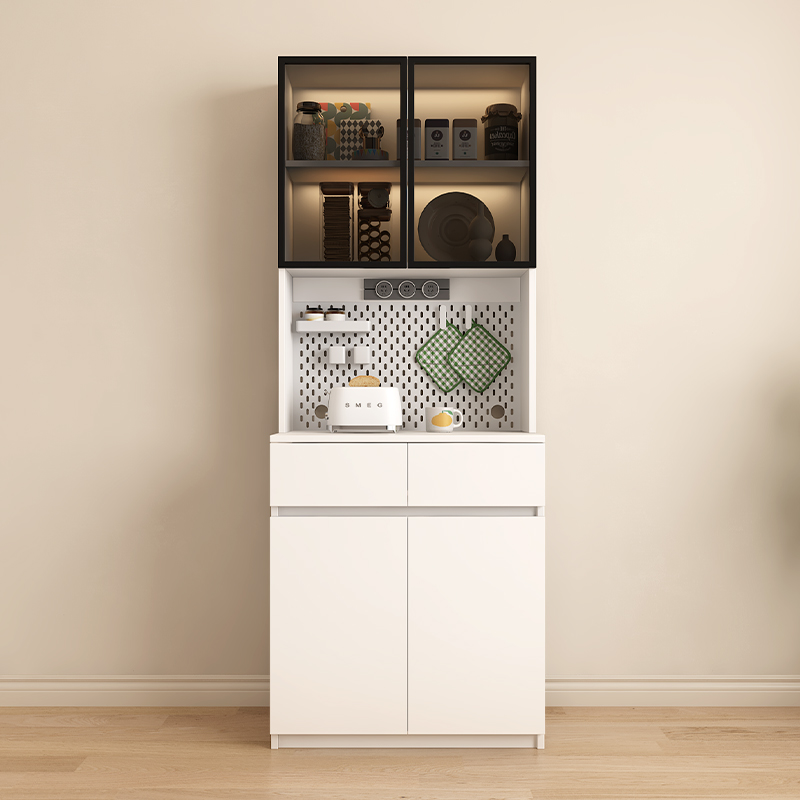 小尺寸餐边柜带电源实木储物柜