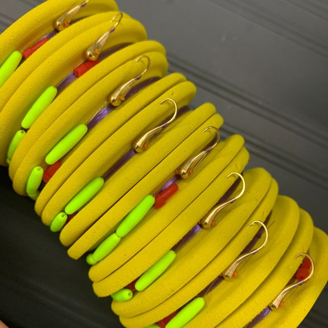 娱渔乐渔具手工铜头朝天钩线组传统钓线组铜坨穿孔朝天钩线组