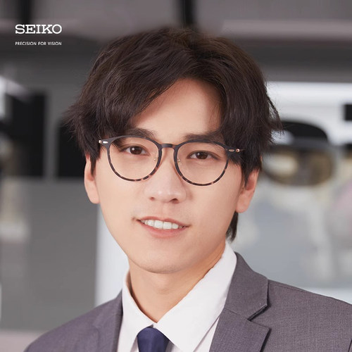 精工全框防蓝光轻巧定制眼镜架