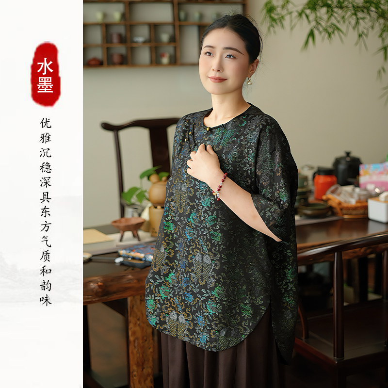 名家张林根银通正绢新中式上衣