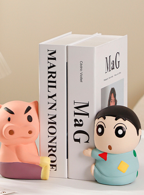 创意可爱书挡陶瓷摆件电视柜酒柜客厅玄关书柜桌面书立家居装饰品