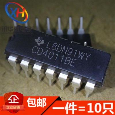 全新 CD4011BE TC4011BP 四2输入与非门 现货   DIP14 直插 进口