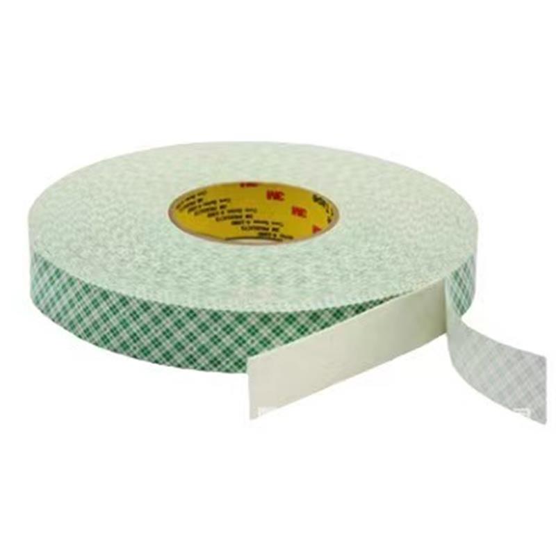 3M4026双面胶白色绿格子1.6mm厚丙烯酸泡棉胶带无痕耐高温