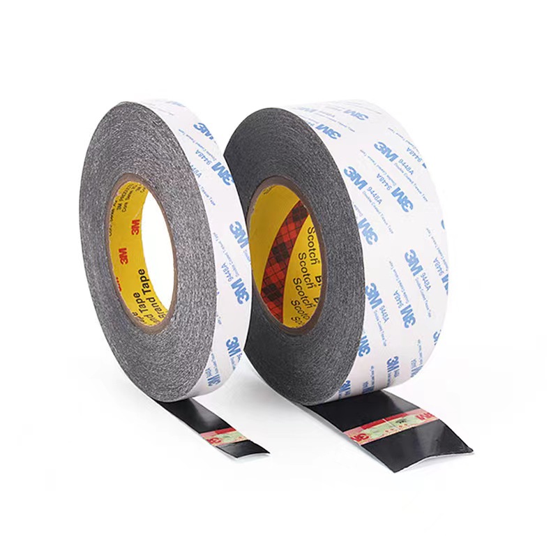 3M9448AB双面胶带强力无痕黑色泡棉双面胶耐温防水无纺布3m双面胶