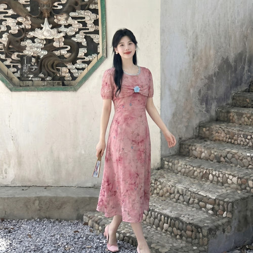知心衣夏季新款短袖收腰甜美森系