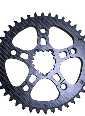 CRUZBIKE 公路自行车超轻碳纤维牙盘 正负齿盘片 BCD110五爪单盘