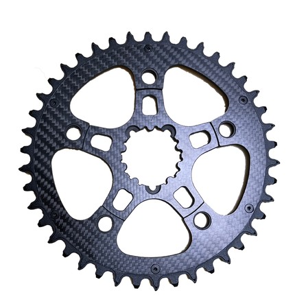 CRUZBIKE 公路自行车超轻碳纤维牙盘 正负齿盘片 BCD110五爪单盘