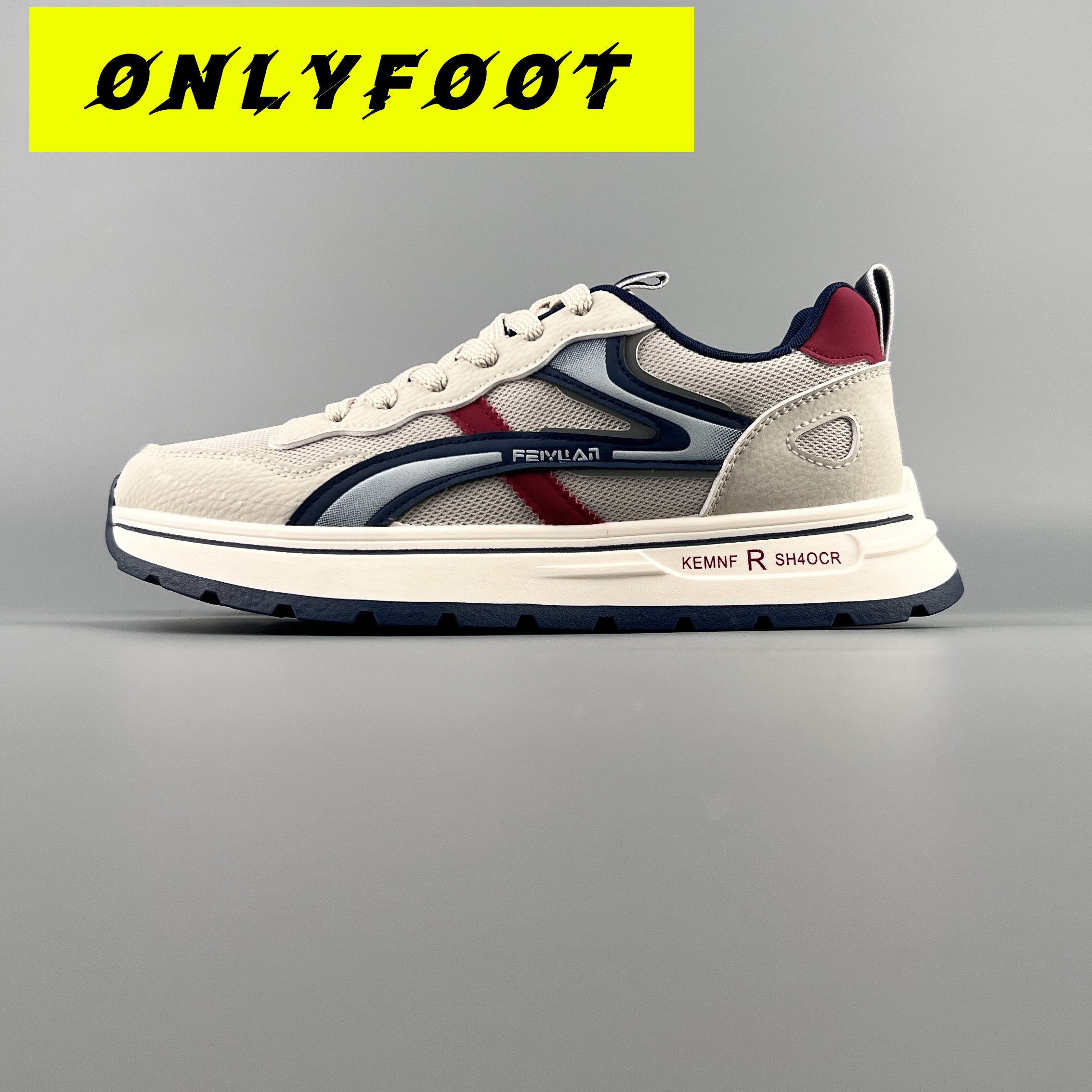 Onlyfoot超值男鞋子四季款潮流舒适百搭运动鞋户外厚底休闲阿甘慢
