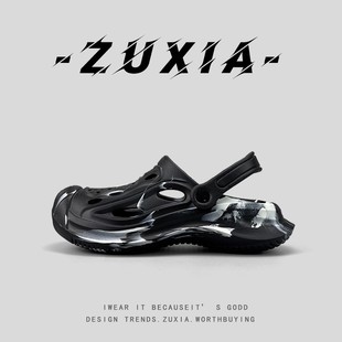 夏季 潮流时尚 外贸男鞋 休闲EVA软底洞洞鞋 凉拖 包头凉鞋 海边沙滩鞋