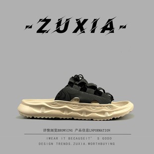 一字拖男踩屎感轻便休闲百搭缝线户外涉水沙滩凉拖鞋 外贸捡漏夏季