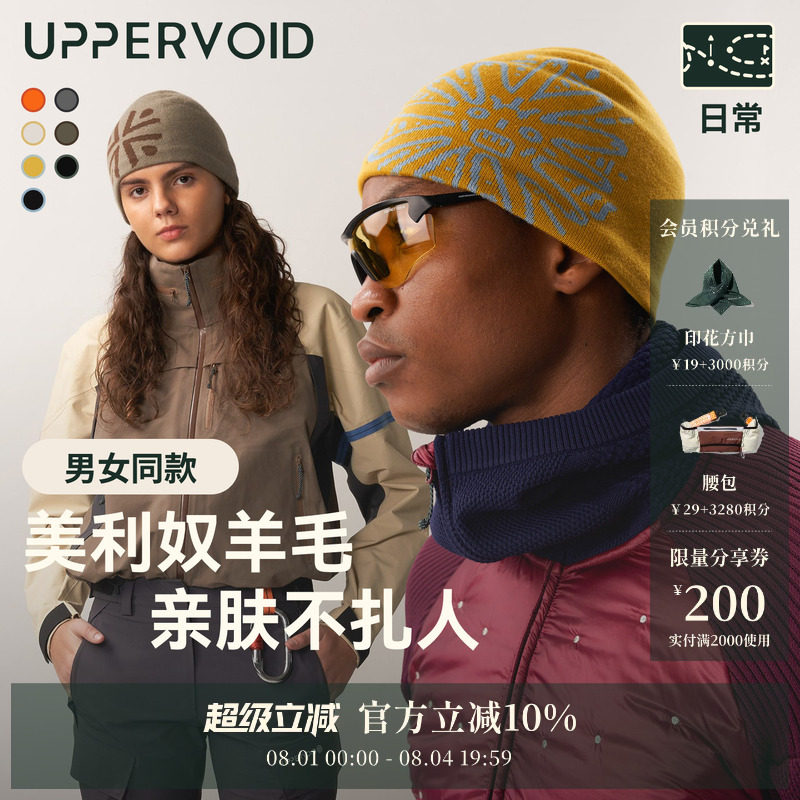 GARLAND线帽|美利奴羊毛保暖针织毛线帽子男女|UPPERVOID二普纬度 - 实物图