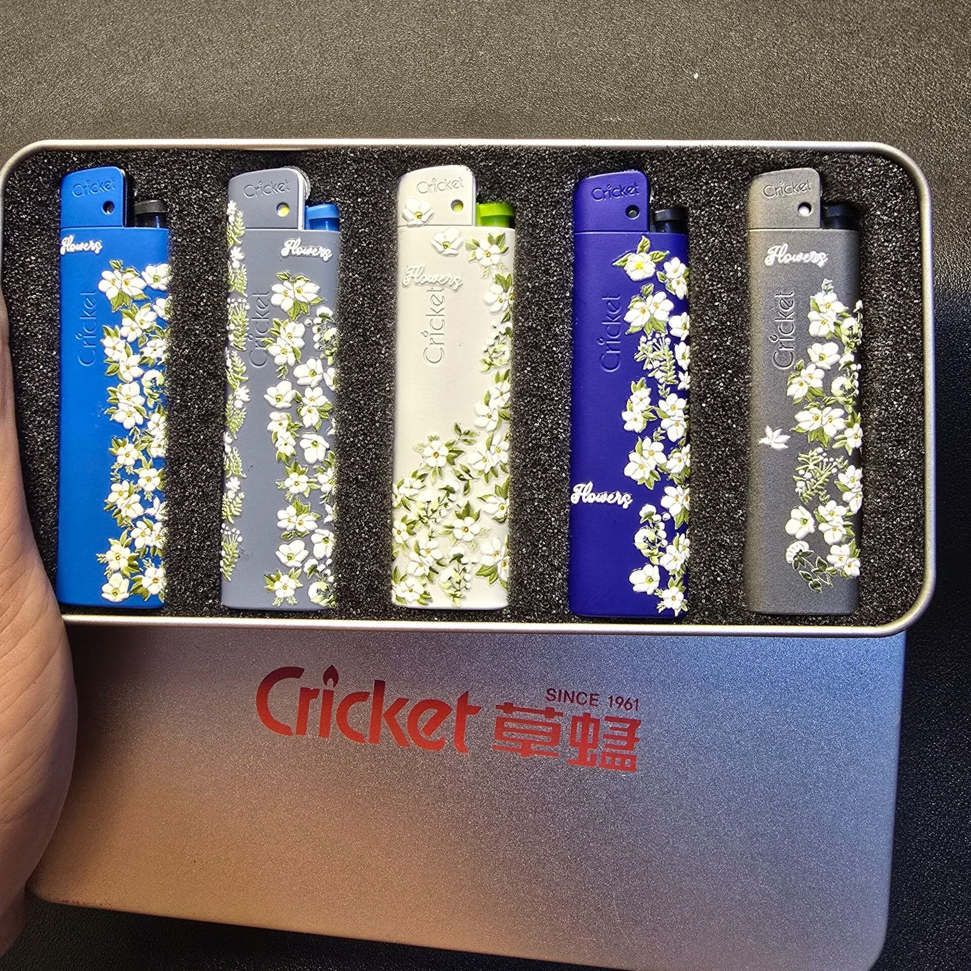 cricket草蜢打火机 贴纸茉莉铁壳防爆一次性砂轮送男友女生礼物潮