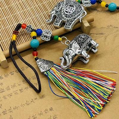 民族风福小象吊坠吉象流苏饰品